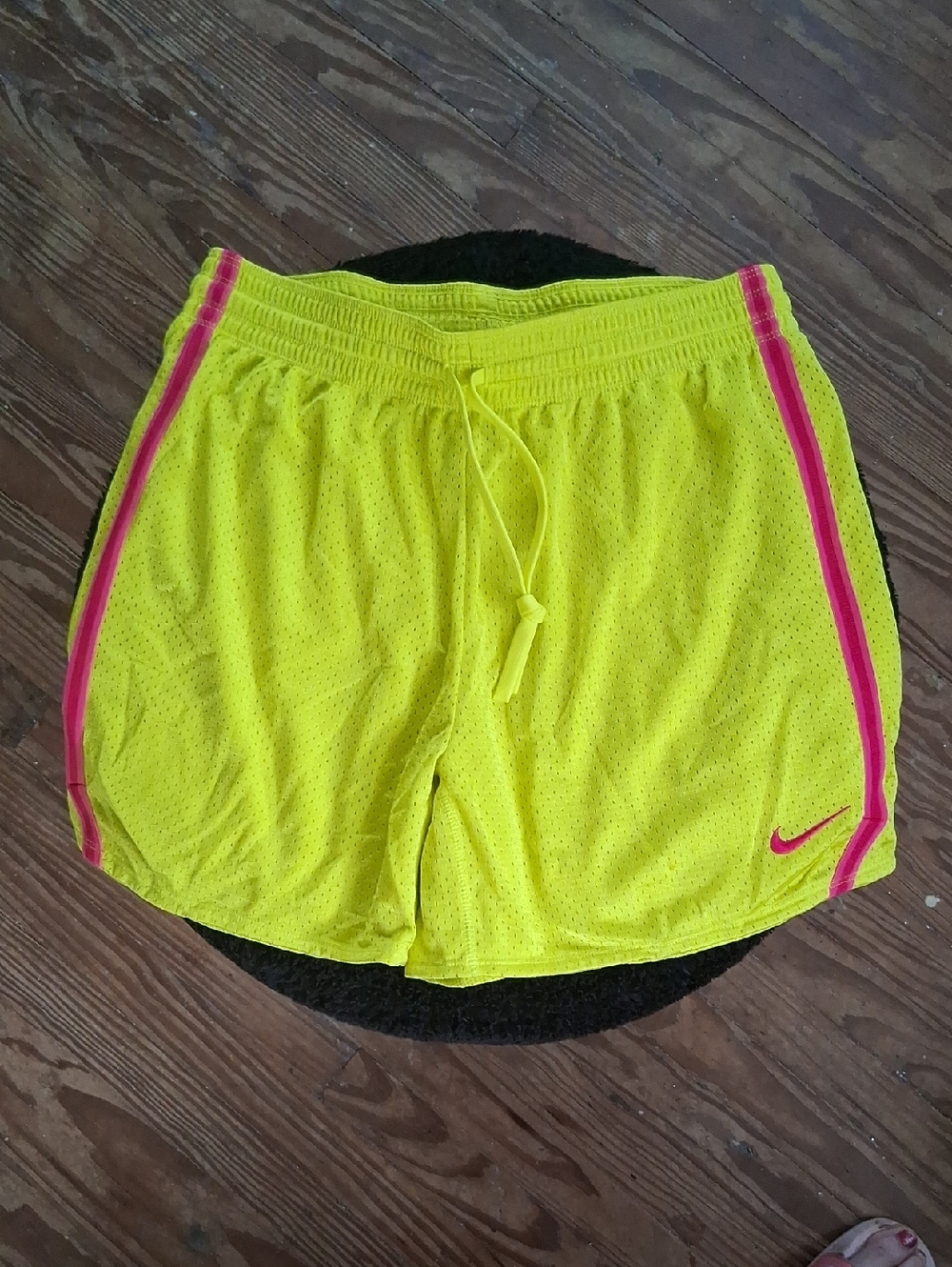 Nike Womens Neon Yellow And Pink Shorts